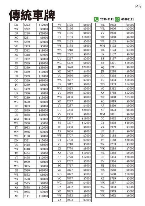 傳統車牌查詢